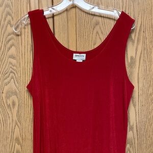Chico's Travelers Bold Red Tank Top.